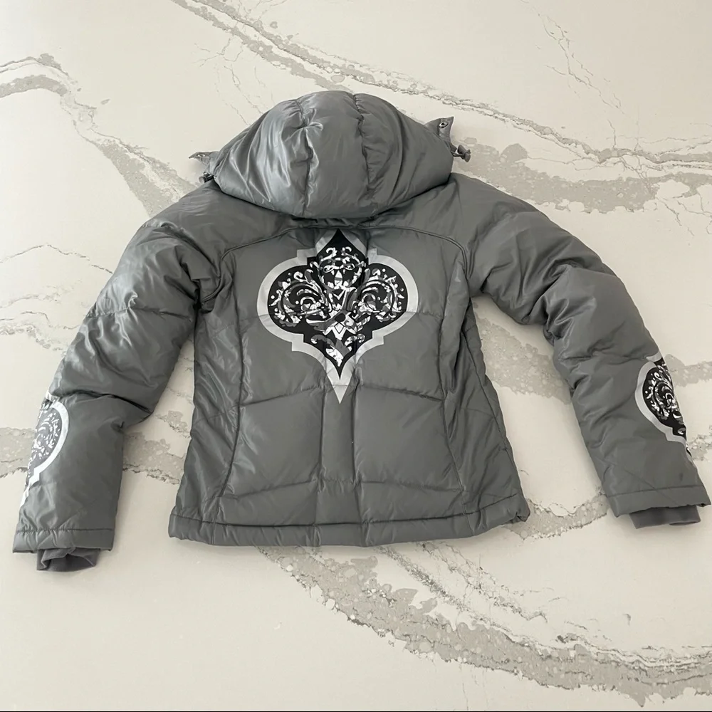 Athleta Grey Down Puffer Jacket - Picture 5 of 16